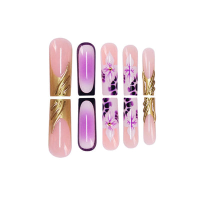 Floral Acryl Nagelkunst Verlängerungen Brehn