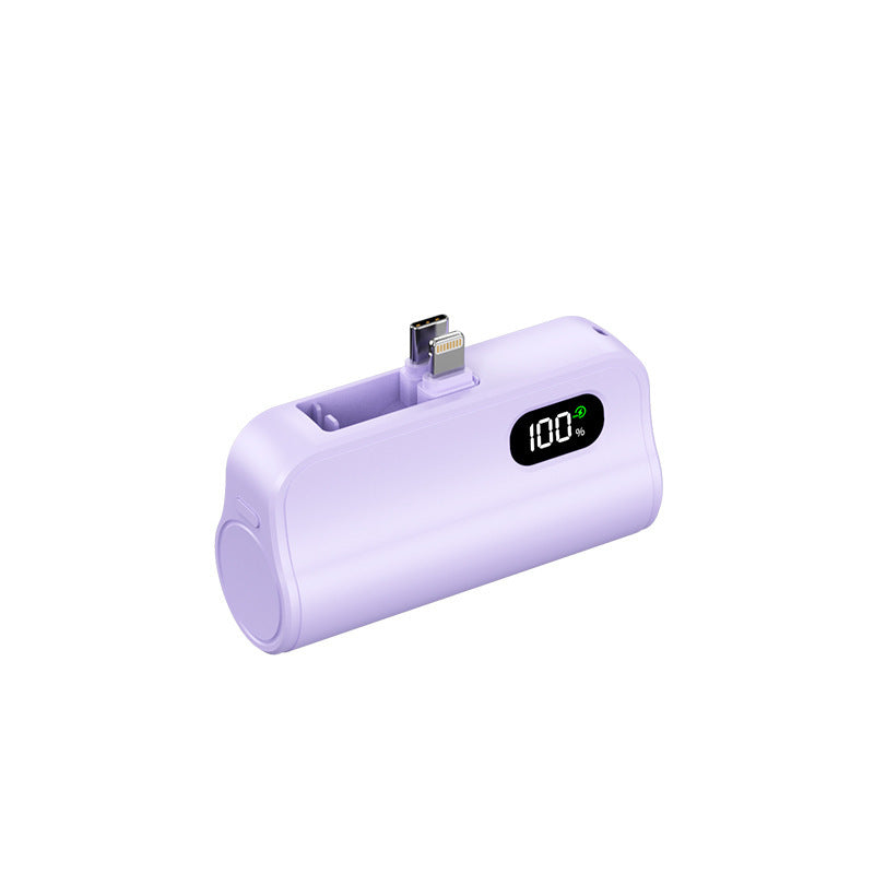 Tragbare Powerbank mit integriertem Ladeanschluss und digitaler Ladestation Brehn
