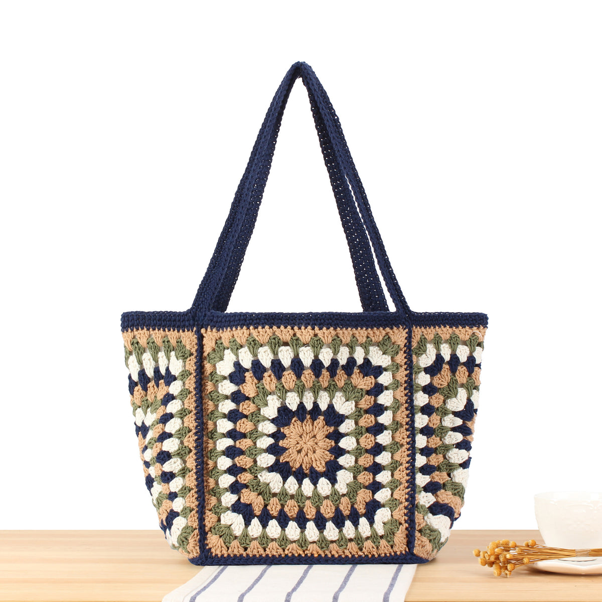 Handtasche Im Kreativen Granny-Quadrat-Design Brehn