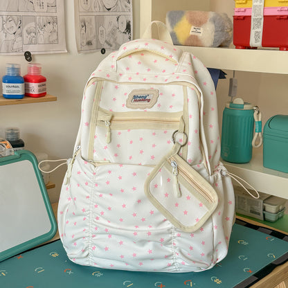 Stylische Mehrfach-Taschen-Rucksack mit Sternakzenten Brehn