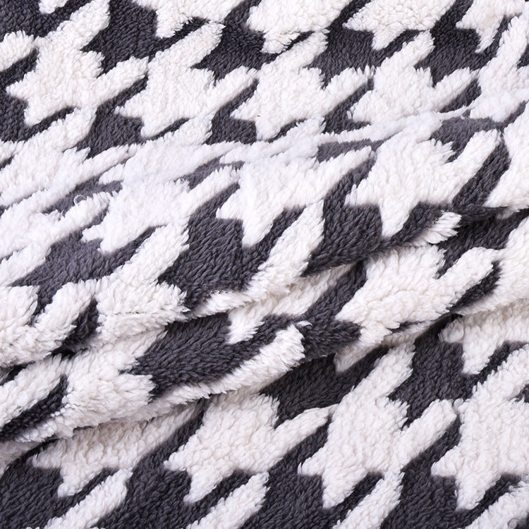 Damen Kuscheldecke mit einzigartigem Hahnentritt-Muster Brehn