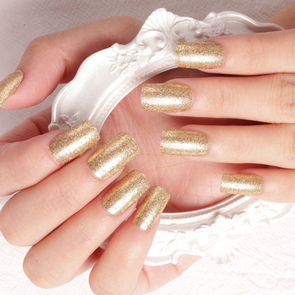 Glitzerndes Press-On-Nagelset Brehn