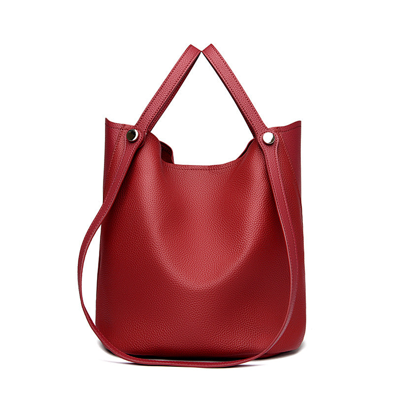 Legere Leder Eimer Tasche Brehn