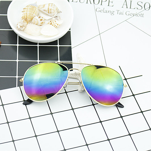 Damen moderne Piloten-Sonnenbrille mit farbverlaufendem Linsen-Design Brehn
