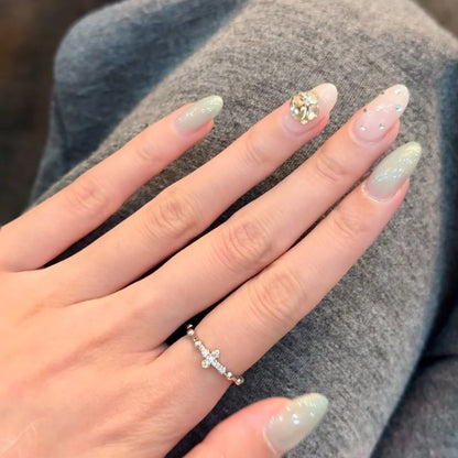 Funkelnder Kristall Akzent Mode Ring