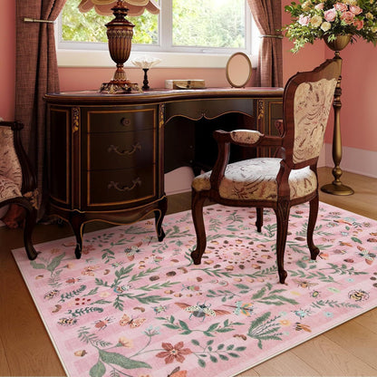 Floral bestickter Teppich