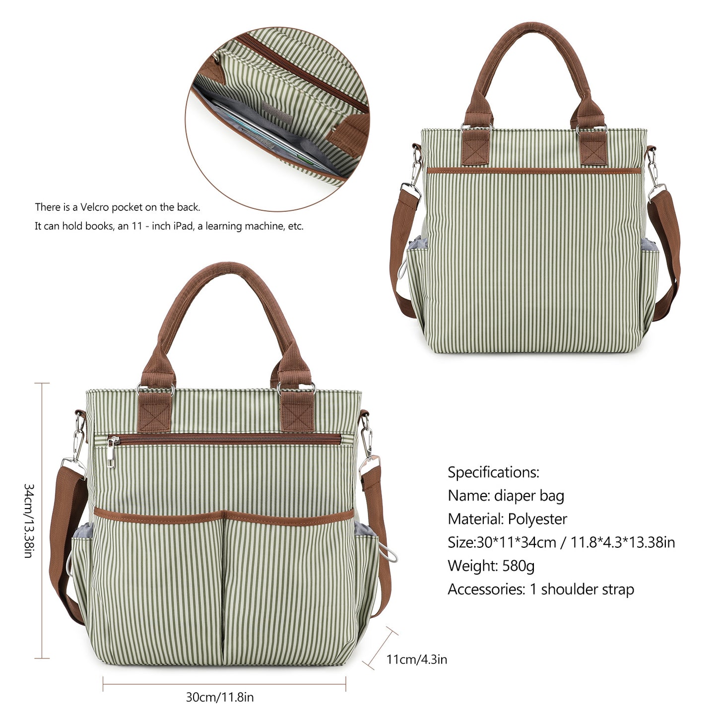 Vielseitige Wickeltasche Brehn