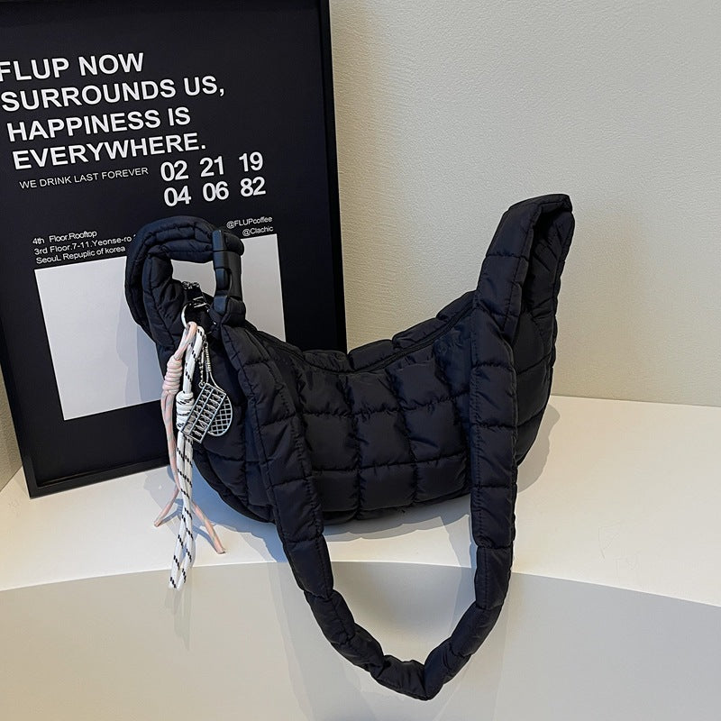 Gepolsterte gesteppte Schultertasche