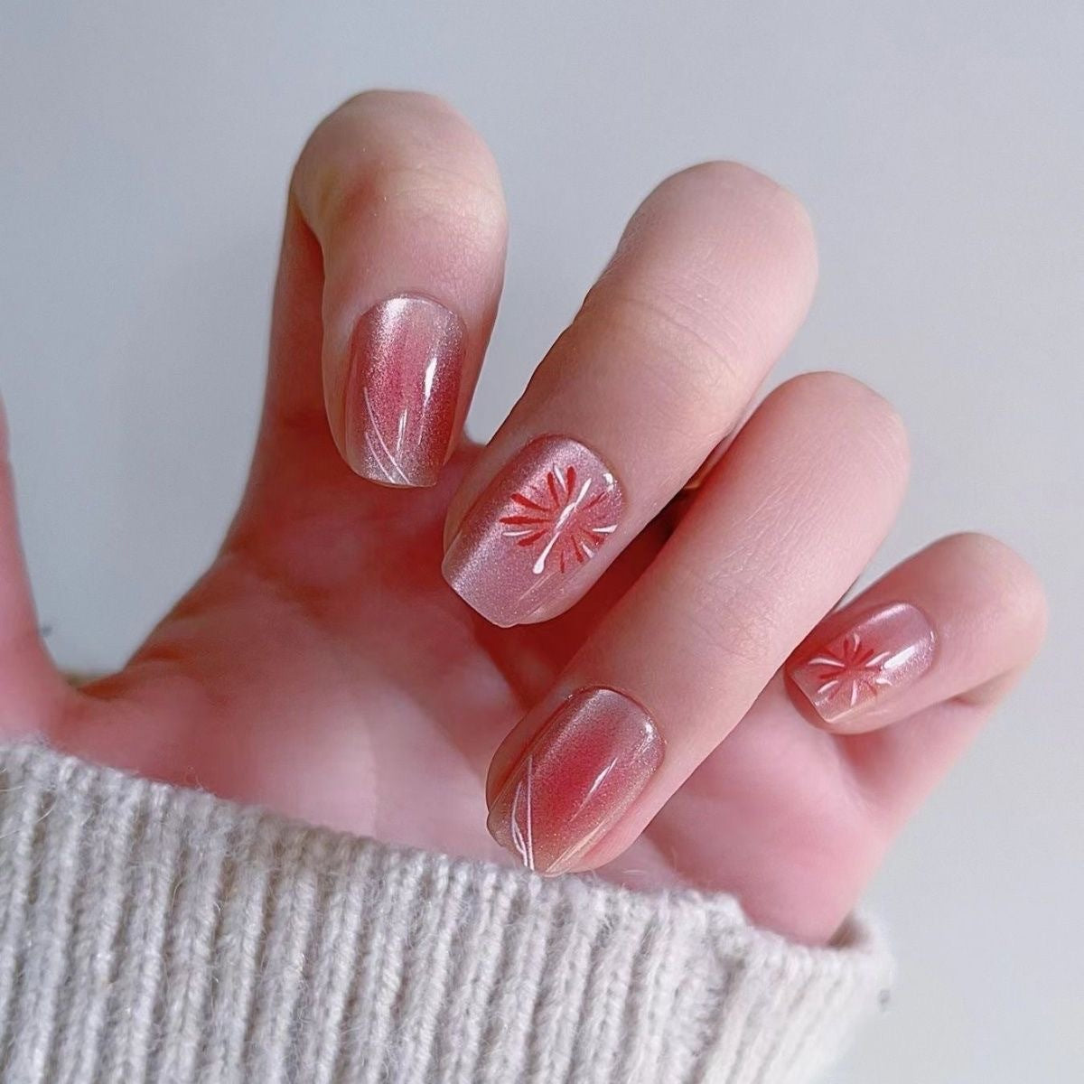 Premium Glitter Press-On Nail Set Brehn