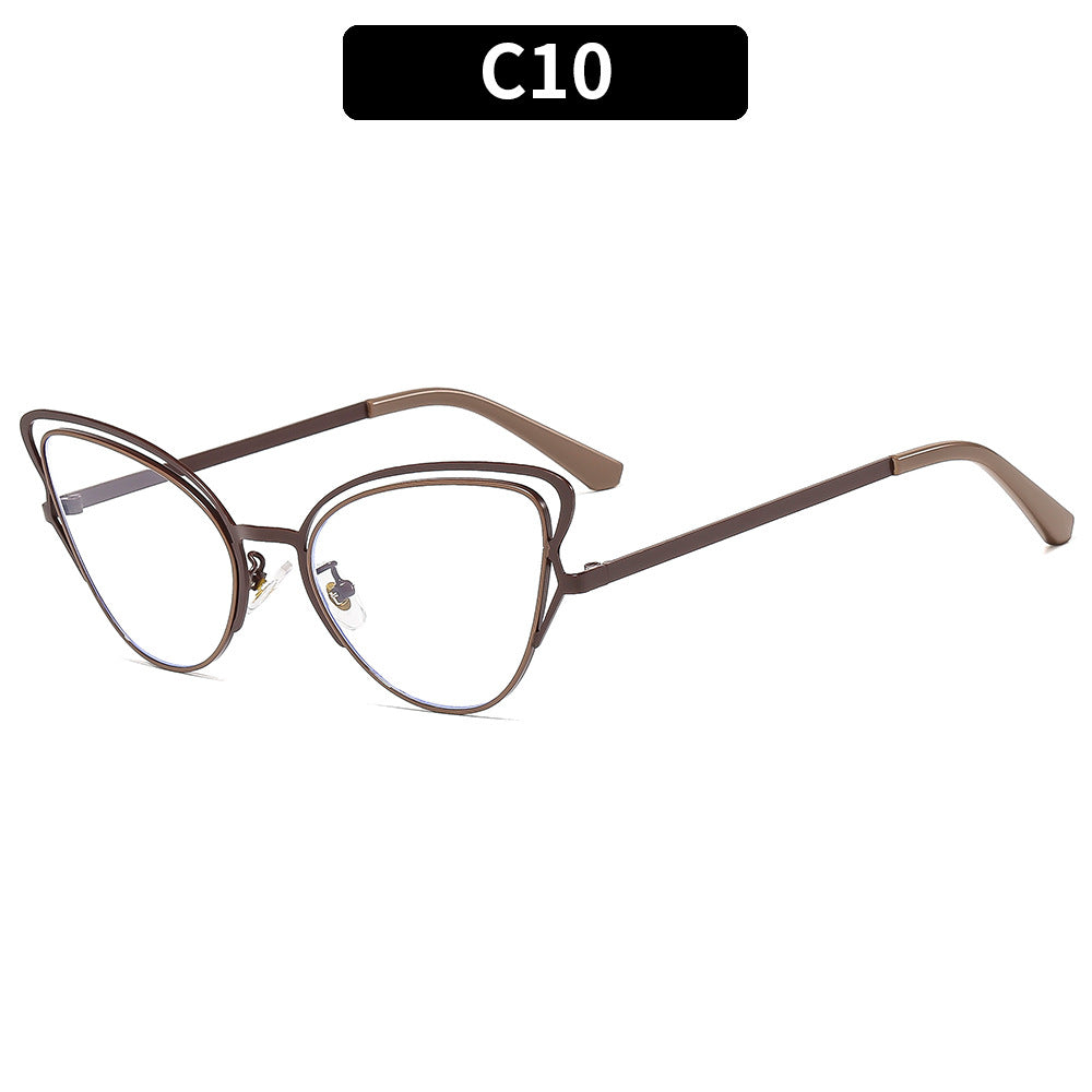 Damen Cat-Eye Sonnenbrille mit luxuriösem Metallrahmen und hochwertigen Verlaufsgläsern Brehn