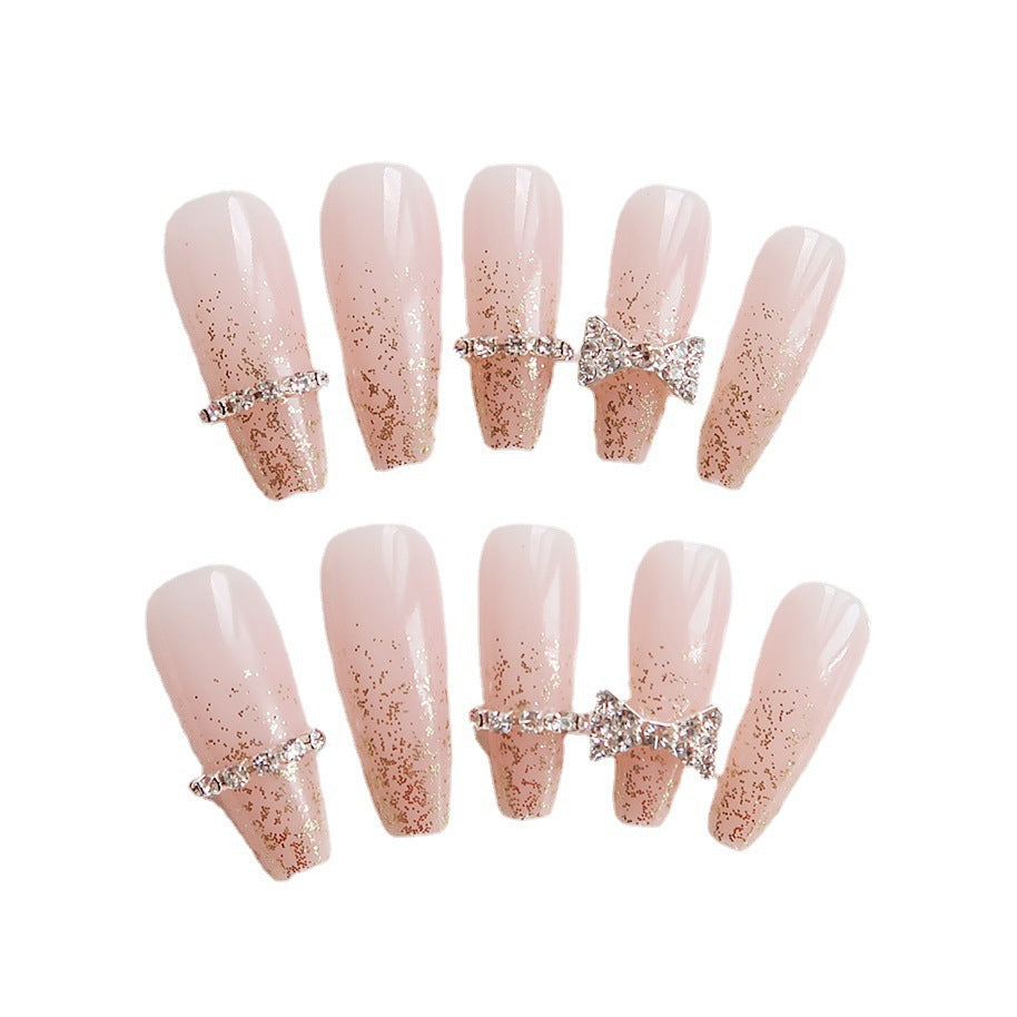 Luxus Glitzernde Press-On Nagelkunst Brehn
