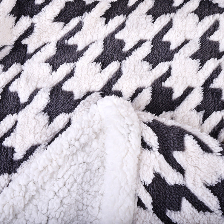 Damen Kuscheldecke mit einzigartigem Hahnentritt-Muster Brehn