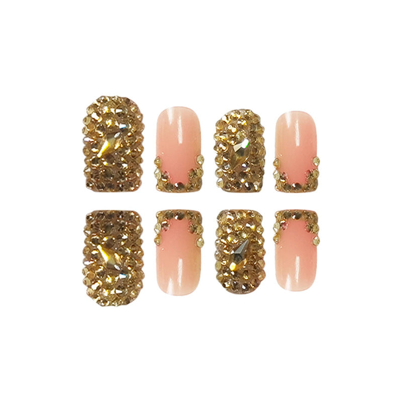 Glamouröse mit Strass verzierte Press-On Nägel Brehn