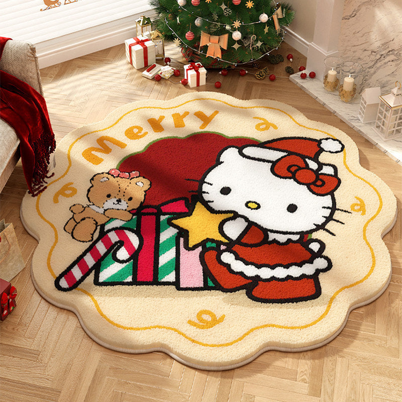 Cartoon Weihnachtsbaum-Themen Teppich
