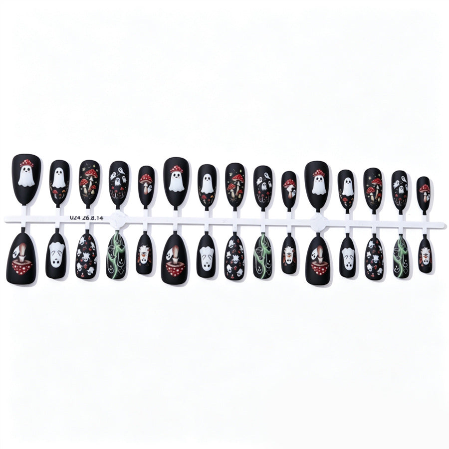 Kreative Halloween-Themen Press-On Nagelkunst Brehn