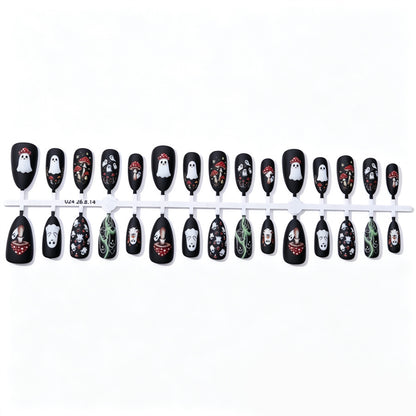 Kreative Halloween-Themen Press-On Nagelkunst Brehn