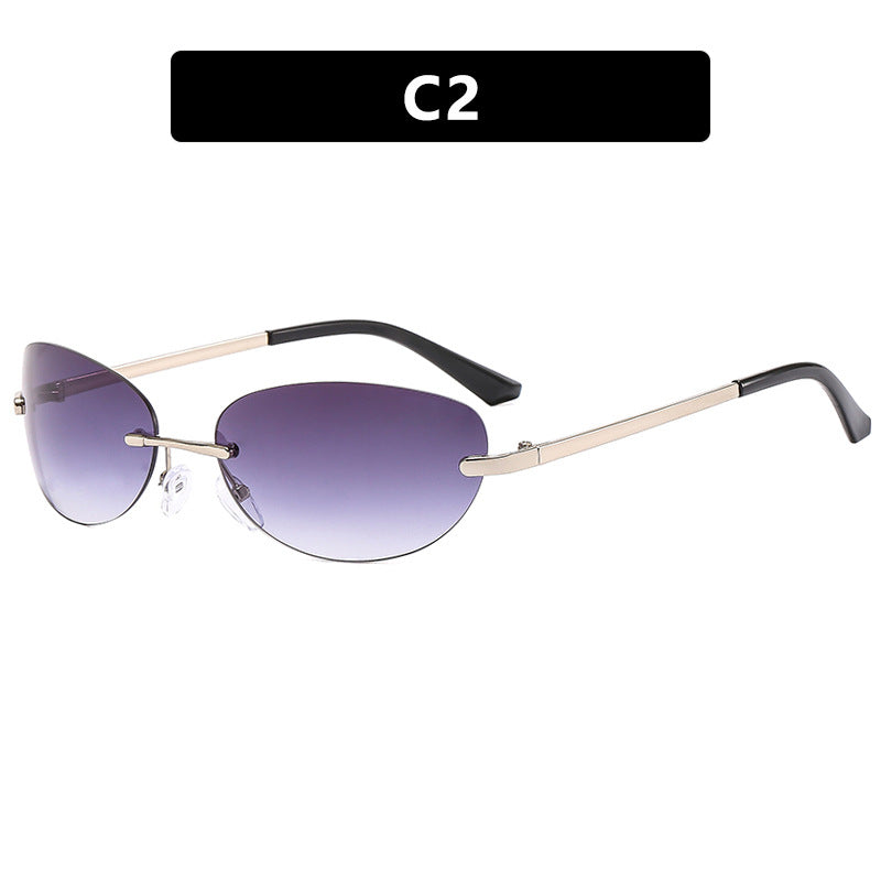 Damen modische Cat-Eye Sonnenbrille mit schmalem Metallrahmen und polarisierenden Gläsern Brehn