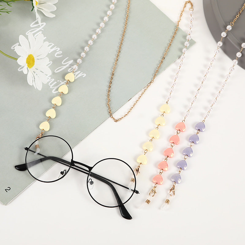 Herz Charm Brille Kette Brehn
