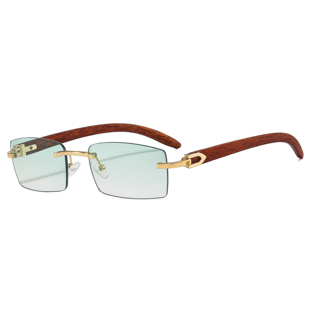 Stylische Holzgriff Quadratische Sonnenbrille Brehn