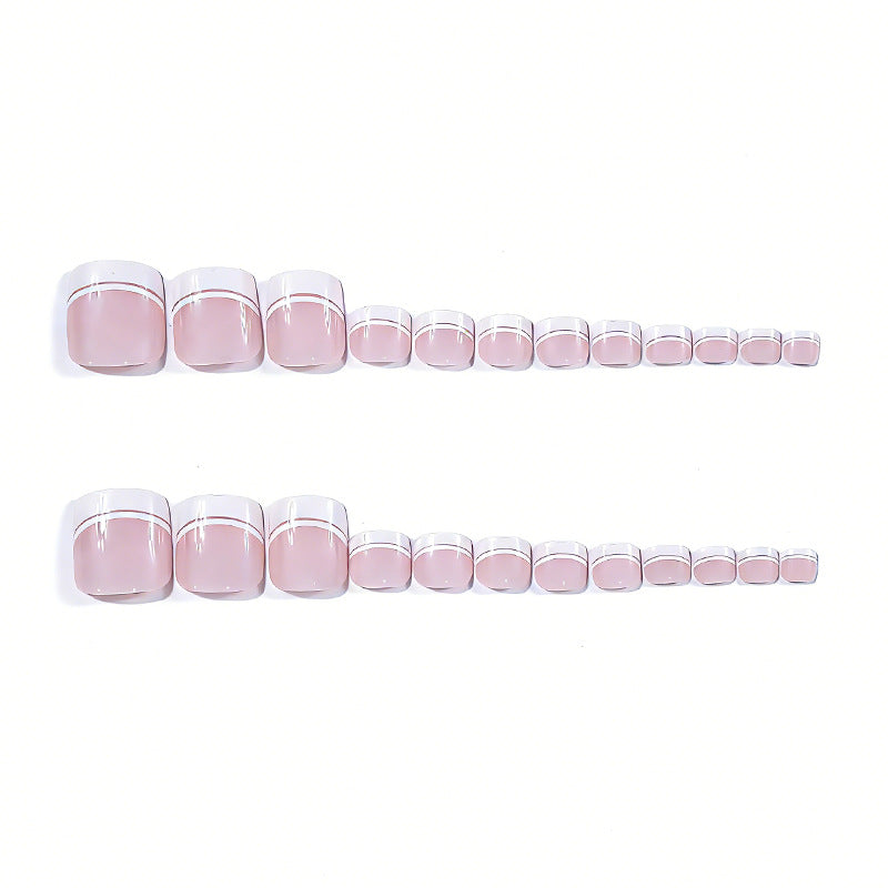 French Tip Pediküre Nagelkunst Brehn