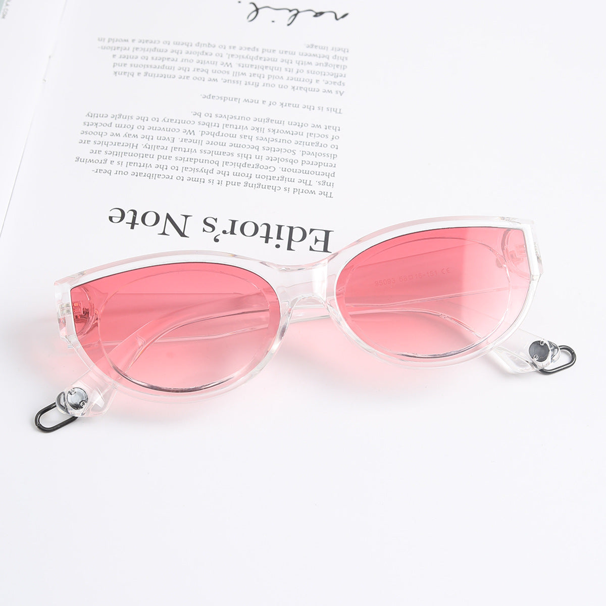 Damen modische Sonnenbrille mit transparentem Rahmen und UV-Schutz Brehn