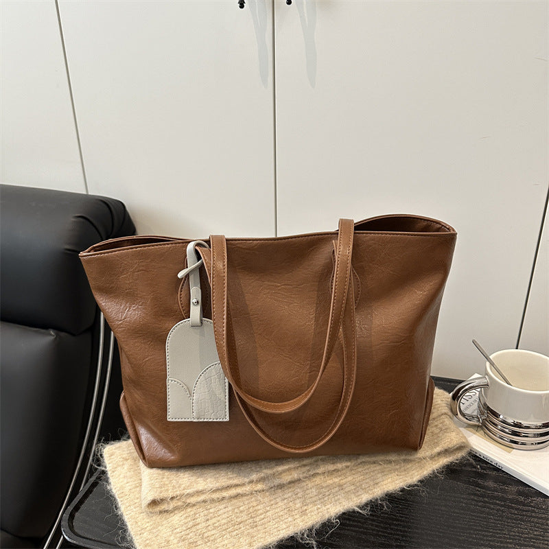 Elegante Faux-Leder Tote Bag