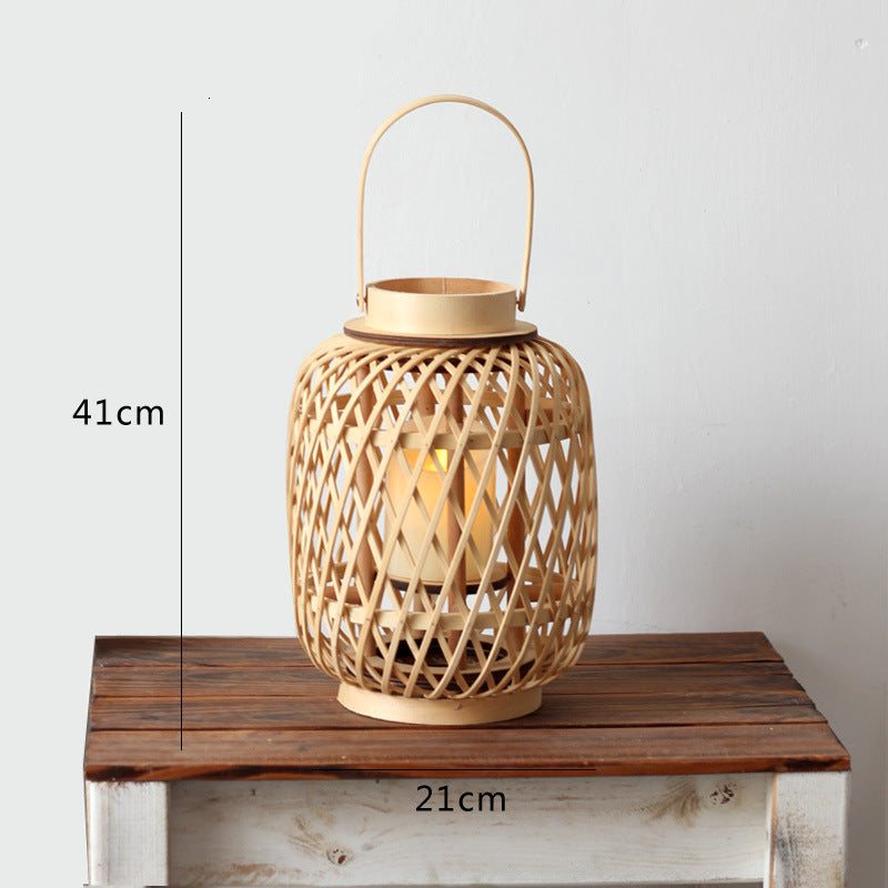 Handgefertigte Rattanlaterne Brehn