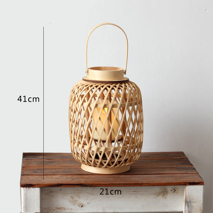Handgefertigte Rattanlaterne Brehn