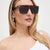 Damen Oversized Sonnenbrille mit schützenden Gläsern und trendy Rahmen Brehn