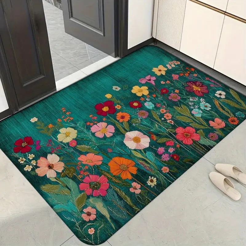 Blumenmuster Willkommensmatte Brehn