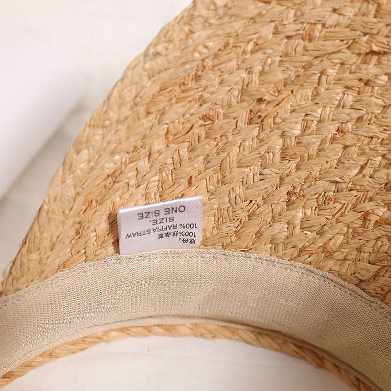 Damen Weiche Sonnenblende aus natürlichem Bastmaterial Brehn