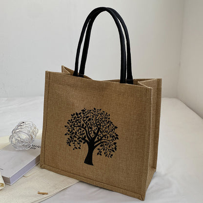 Lässige Jute-Einkaufs-Tasche