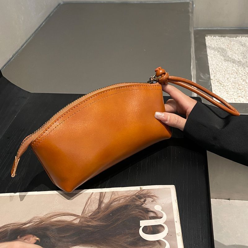 Elegante Kunstleder Kosmetik Tasche mit Reißverschluss Brehn