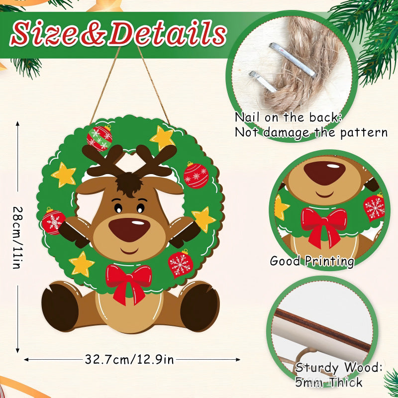 Dekoratives Holzschild mit Wintermotiven Brehn