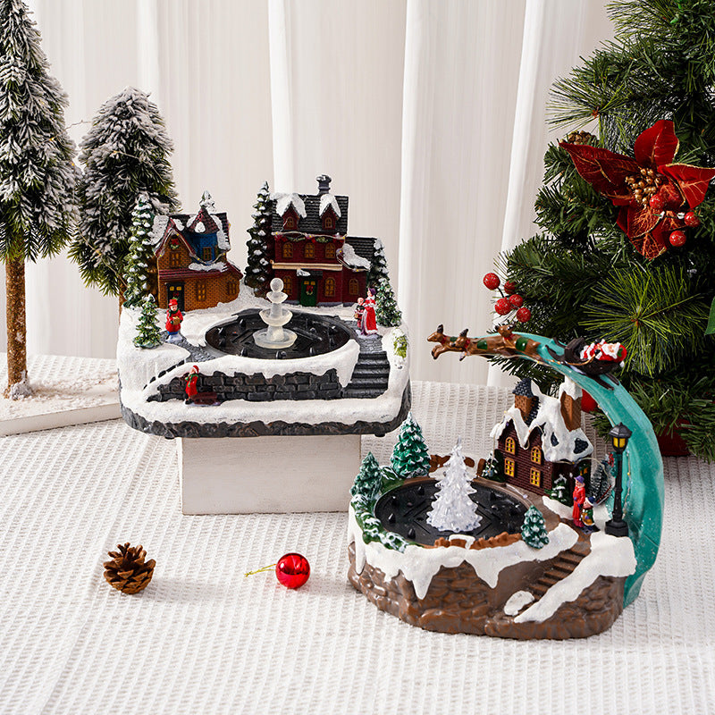 Weihnachtsdorf mit Beleuchtung Brehn