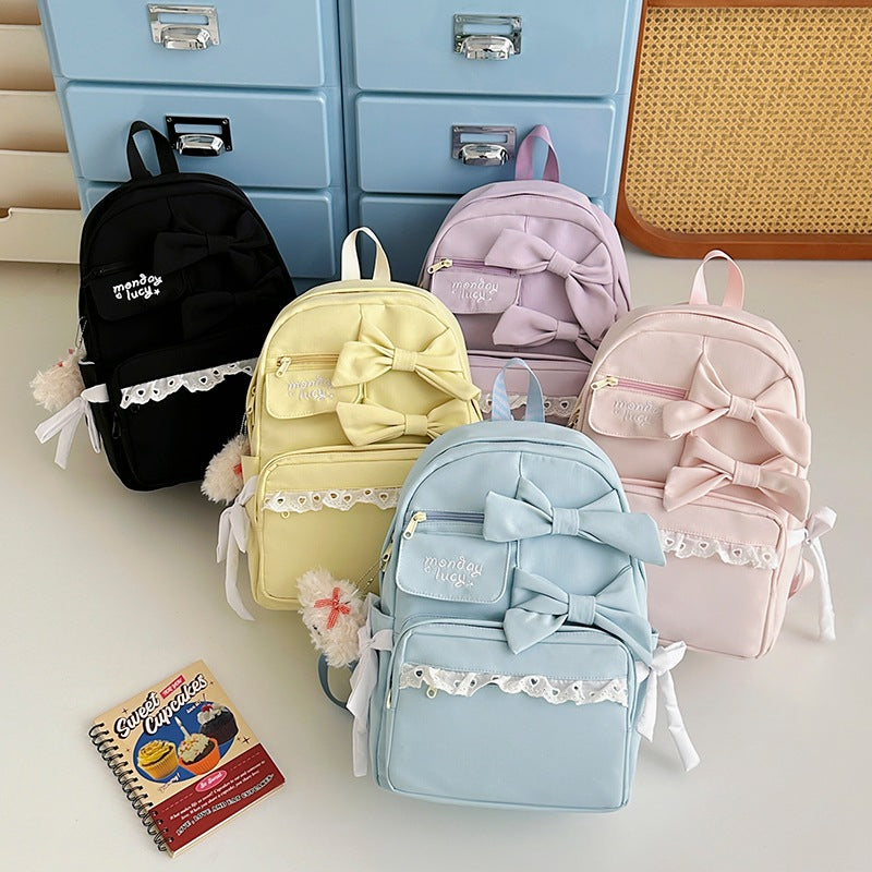 Süße Rucksack mit Schleifen-Detail Brehn