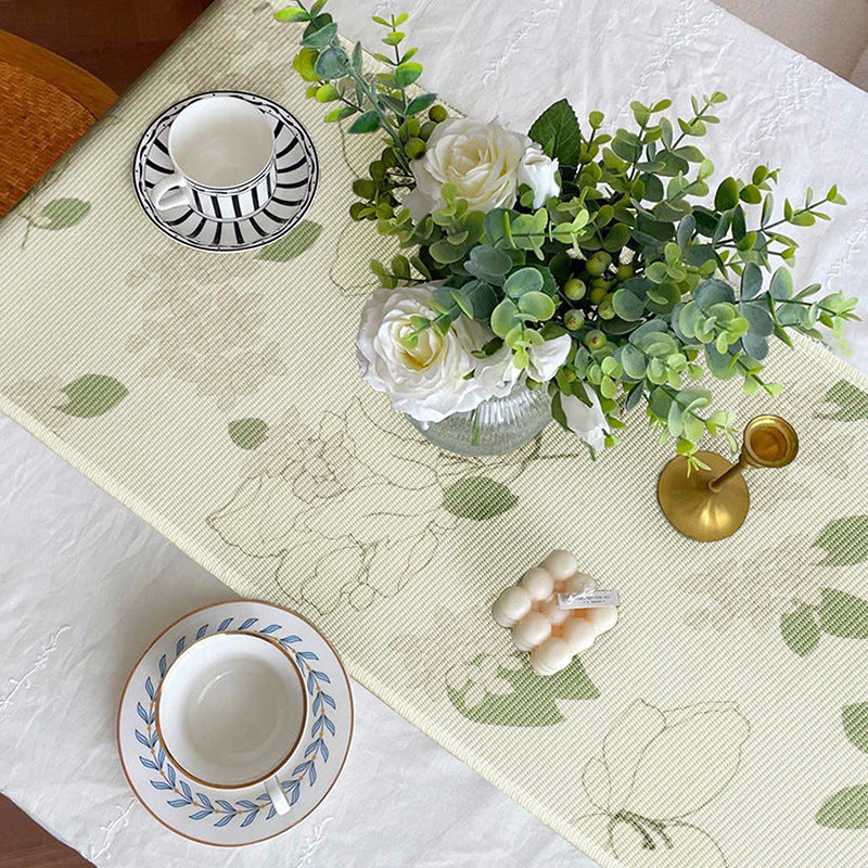 Gewebter Tischläufer mit floralem Jacquardmuster und Fransensaum Brehn