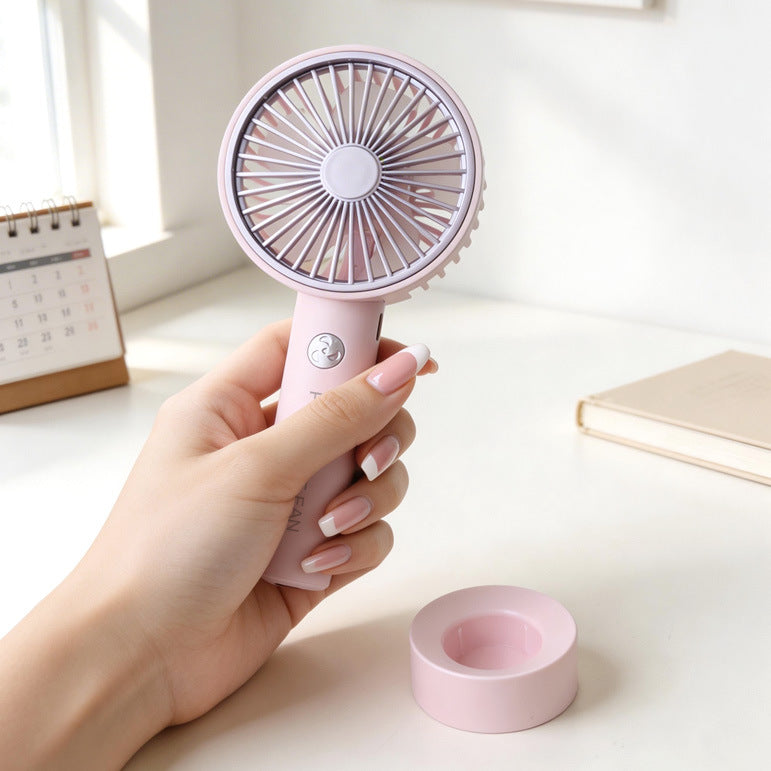 Damen Tragbarer Handventilator mit Niedlichkeitselementen und LED-Licht Brehn