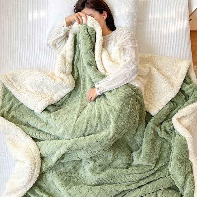 Luxuriöse Plüsch Sherpa Throw-Decke