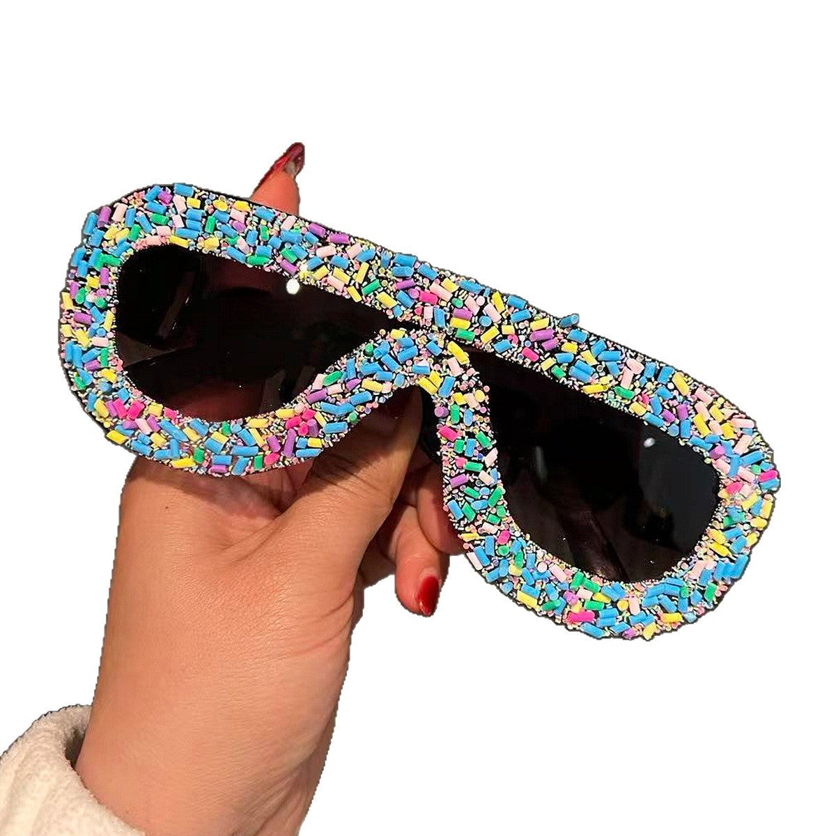Damen trendige Sonnenbrille mit kreativem Zuckerguss-Design Brehn