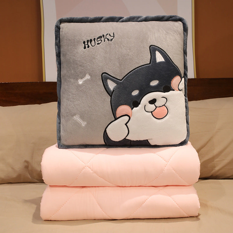 Plüsch Kissen mit niedlichem Husky-Motiv Brehn