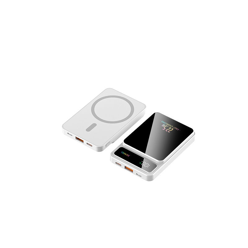 Powerbank mit kabelloser Ladetechnologie und LCD-Display Brehn
