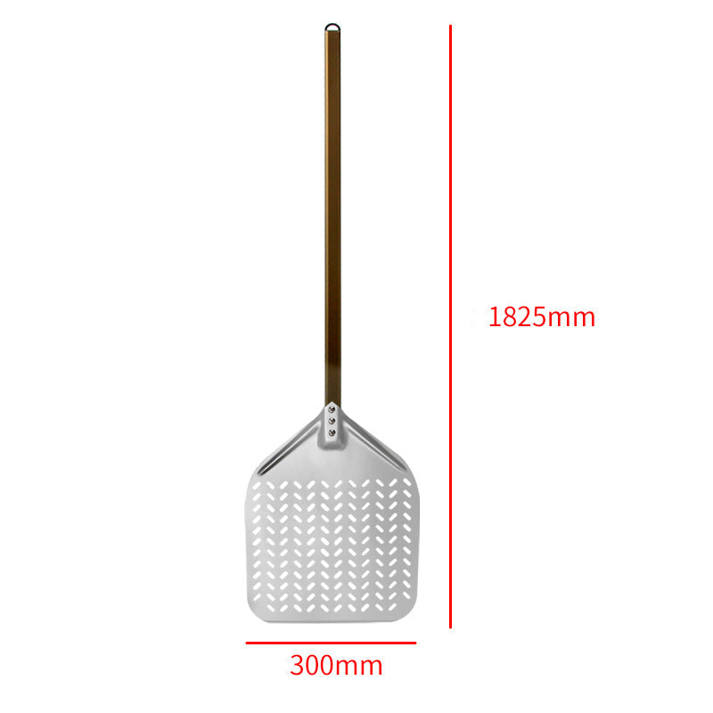 perforierte Aluminium-Pizzaschaufel mit langem ergonomischem verstärktem Griff Brehn