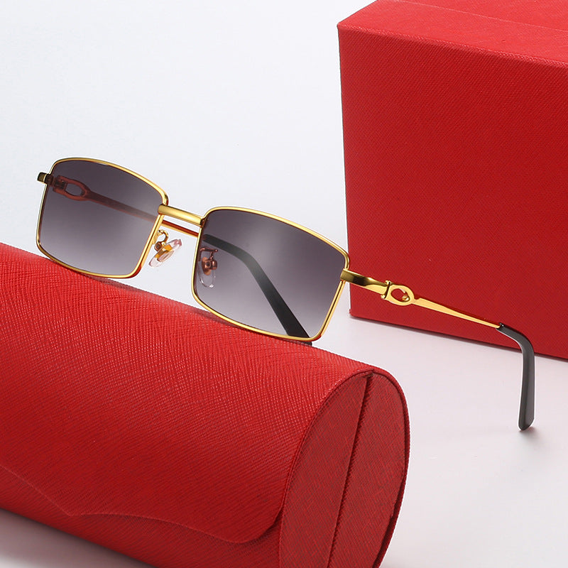 Damen elegante Halbrahmenbrille mit feinem Metallgestell Brehn