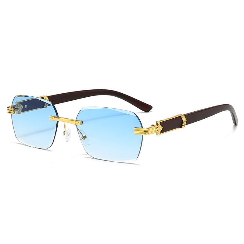 Damen modische quadratische Sonnenbrille mit goldenen Akzenten Brehn