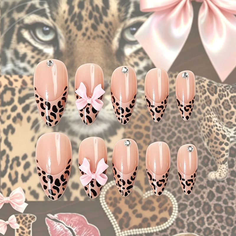 Stylische Tierdruck Press-On Nagelspitzen Brehn