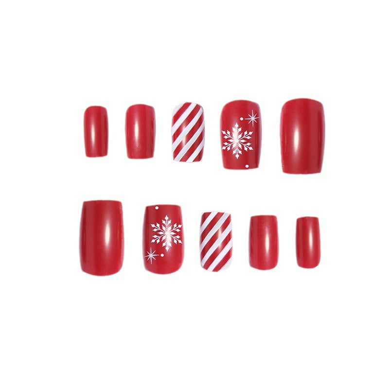 Festliches Winter-Themen Press-On Nagelkunst-Set Brehn