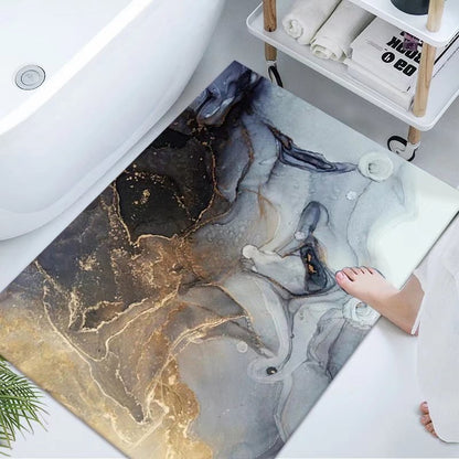 Luxuriöse Marmor Design Badematte Brehn