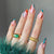 Künstliche Nagelkunst mit kreativem Farbverlauf und Glitzerelementen Brehn