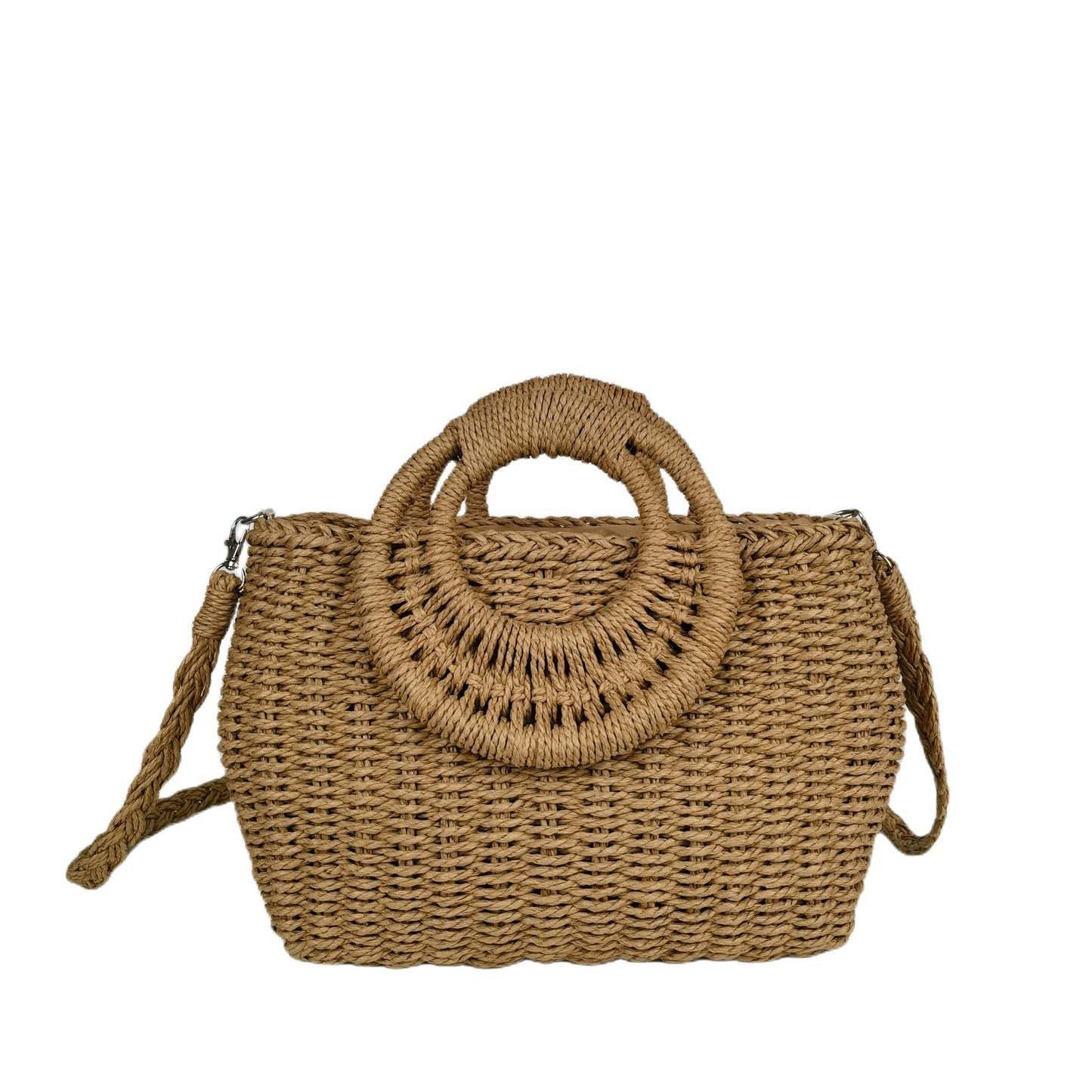 Handgefertigte Rattan-Tasche mit Schulterriemen Brehn